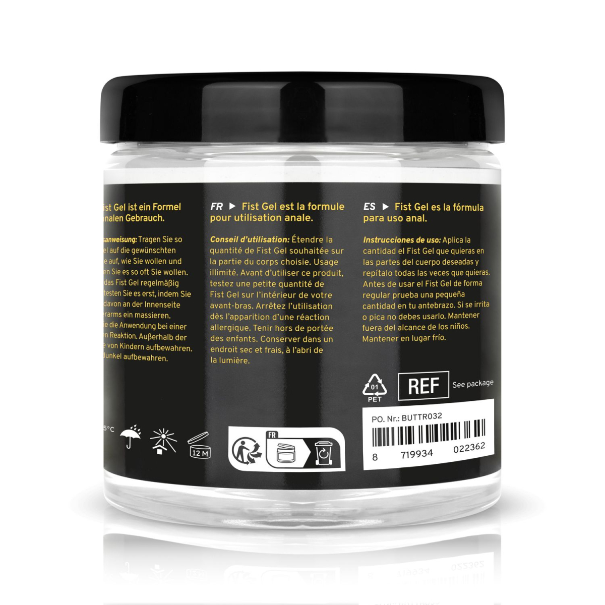 lubrifiant eau buttr fist gel 500ml 5