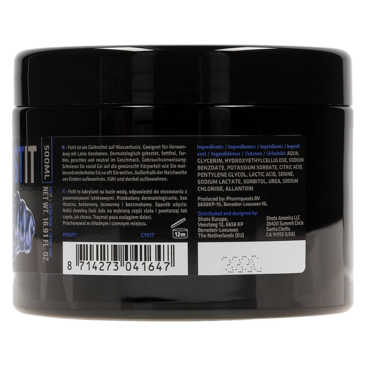 lubrifiant eau fist it extra thick 500 ml pot noir 2