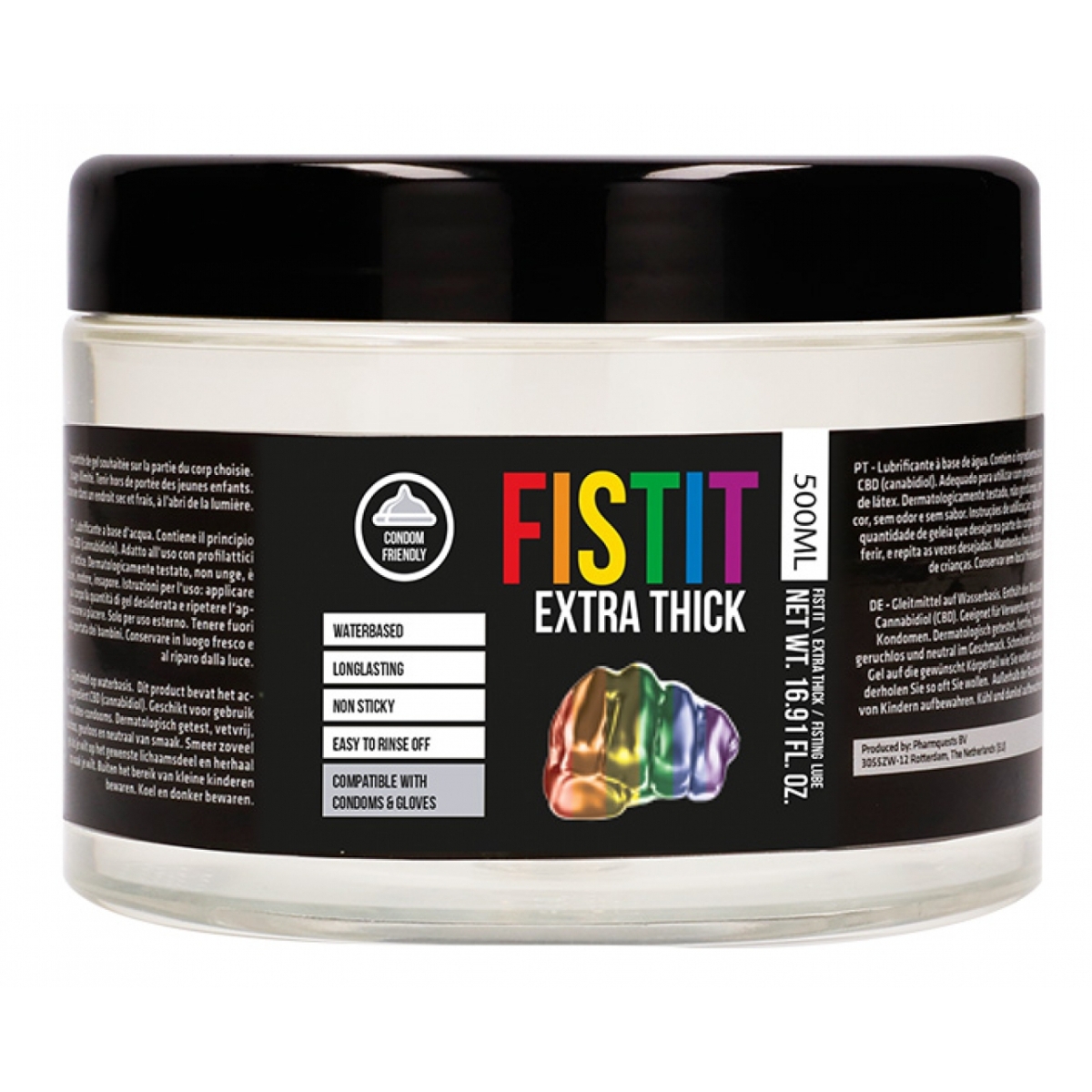 lubrifiant eau fist it extra thick rainbow 500ml