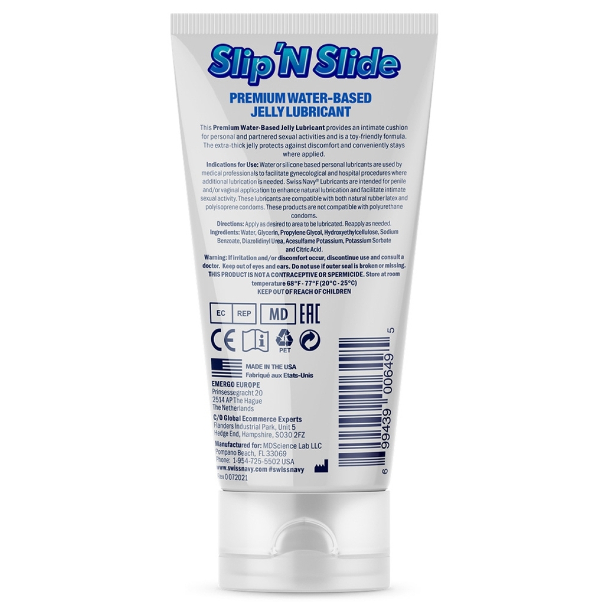 lubrifiant eau slip n slide swiss navy 148ml 1