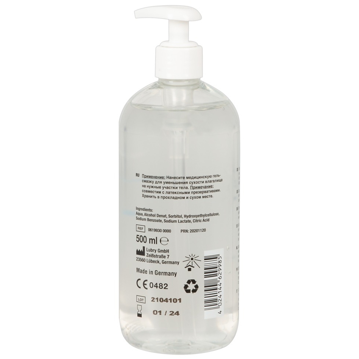 lubrifiant eau water just glide 500ml 1