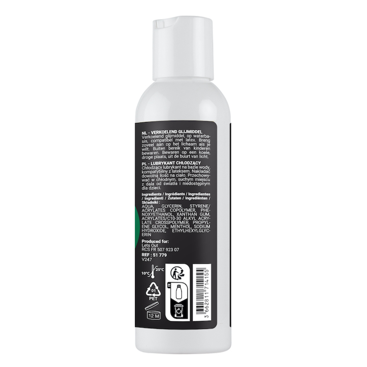 lubrifiant effet froid sensualube cooling 150ml 2