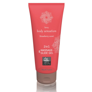 lubrifiant et gel pour massage fraise 200ml