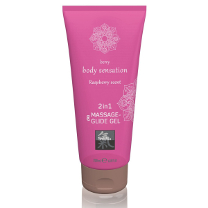 lubrifiant et gel pour massage framboise 200ml