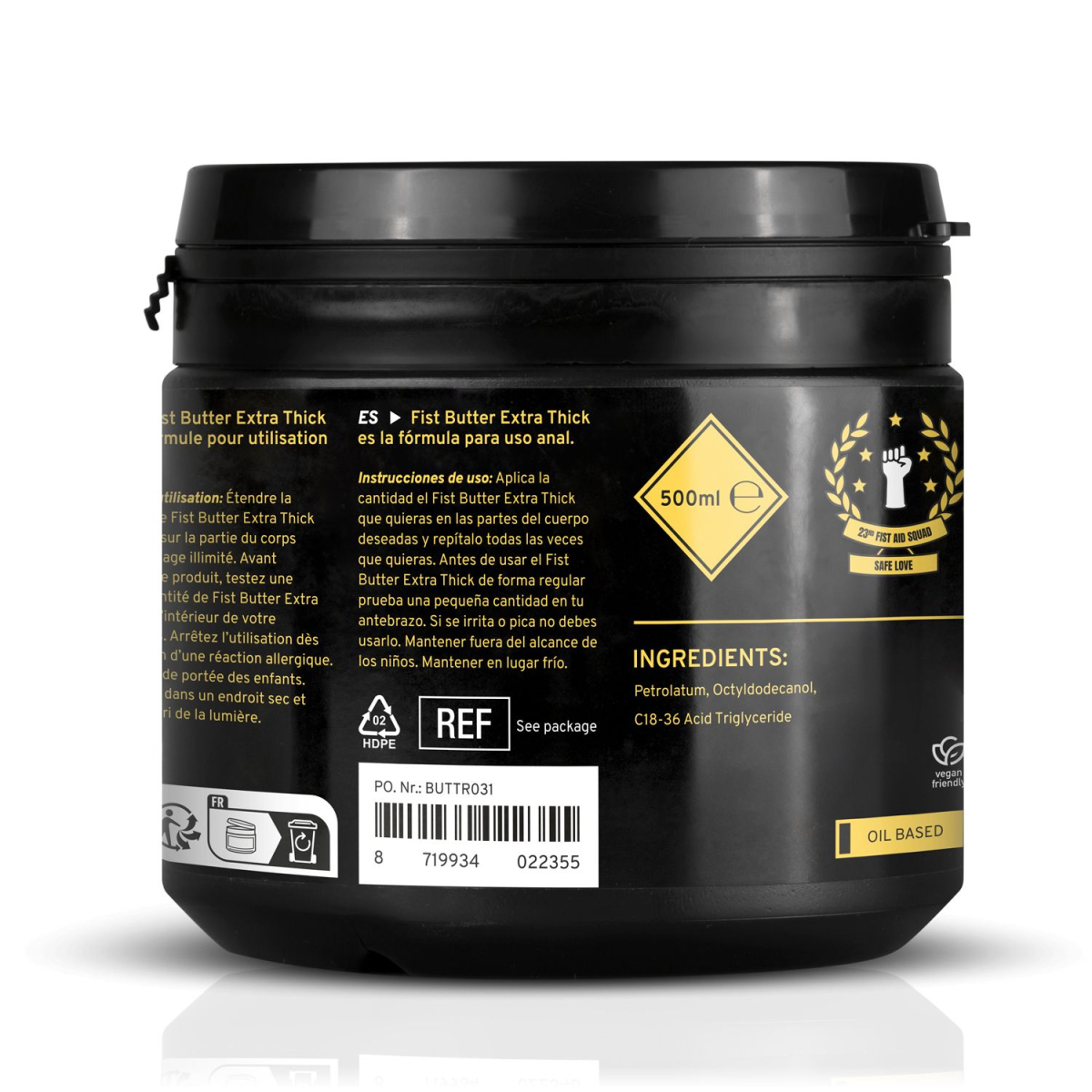 lubrifiant huile buttr fist gel 500ml 4