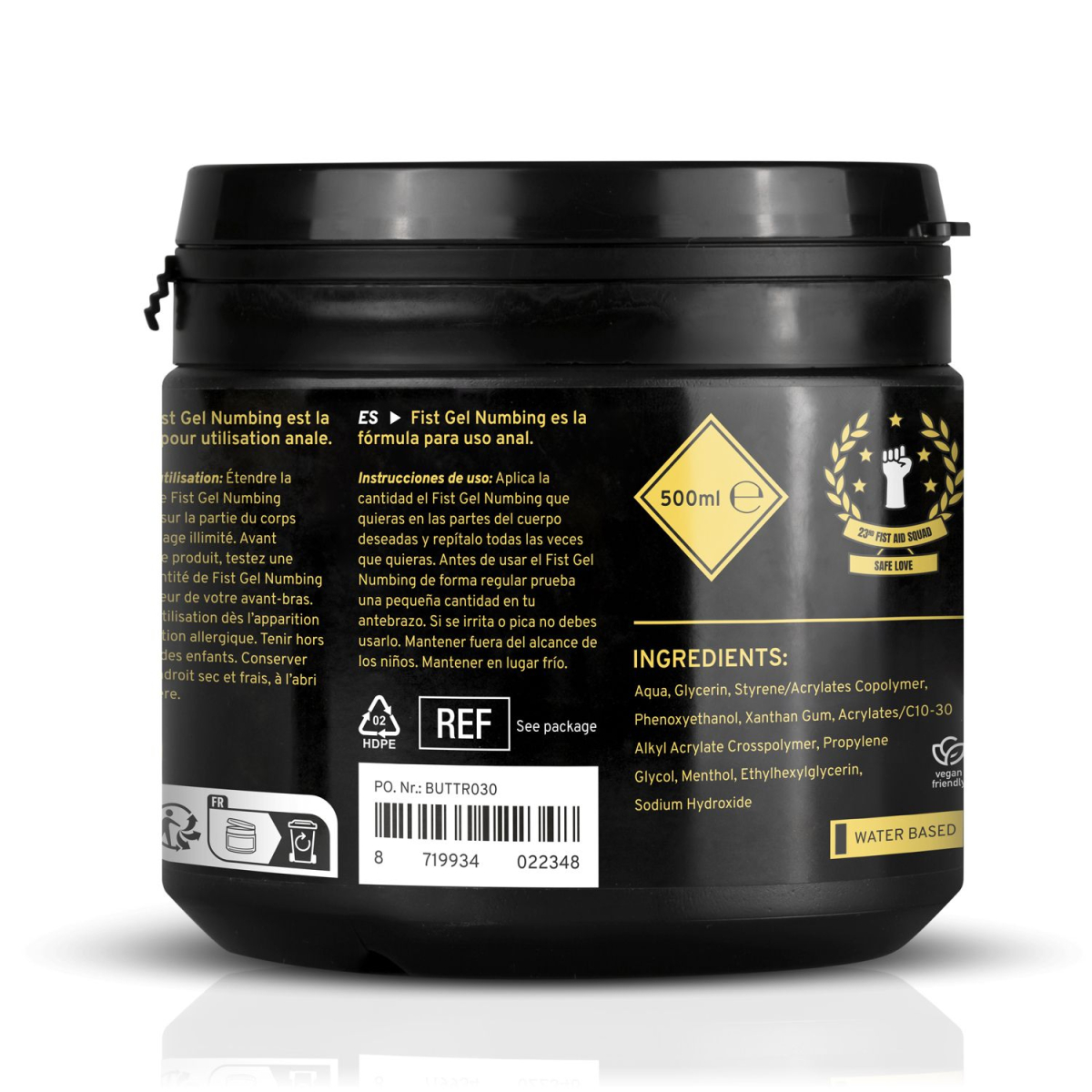 lubrifiant relaxant buttr fist gel 500ml 4