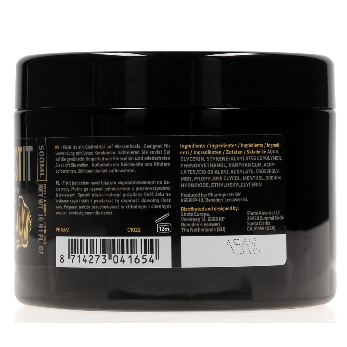 lubrifiant relaxant fst it numbing 500 ml pot noir 2