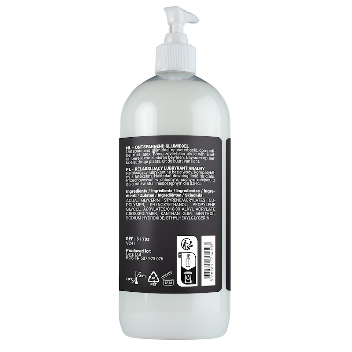 lubrifiant relaxant sensualube anal relaxing 1 litre 2