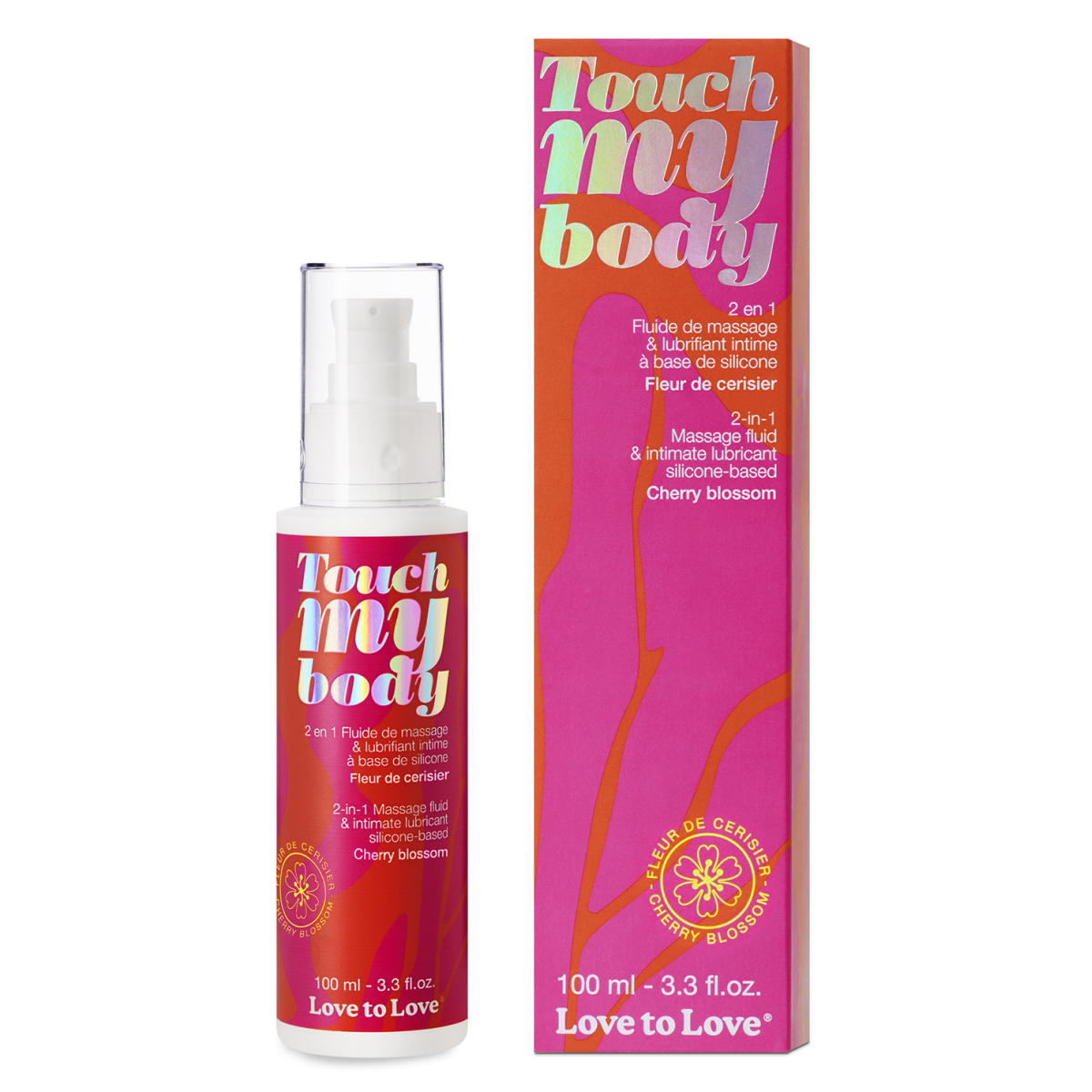 lubrifiant silicone touch my body fleur de cerisier 100ml 1