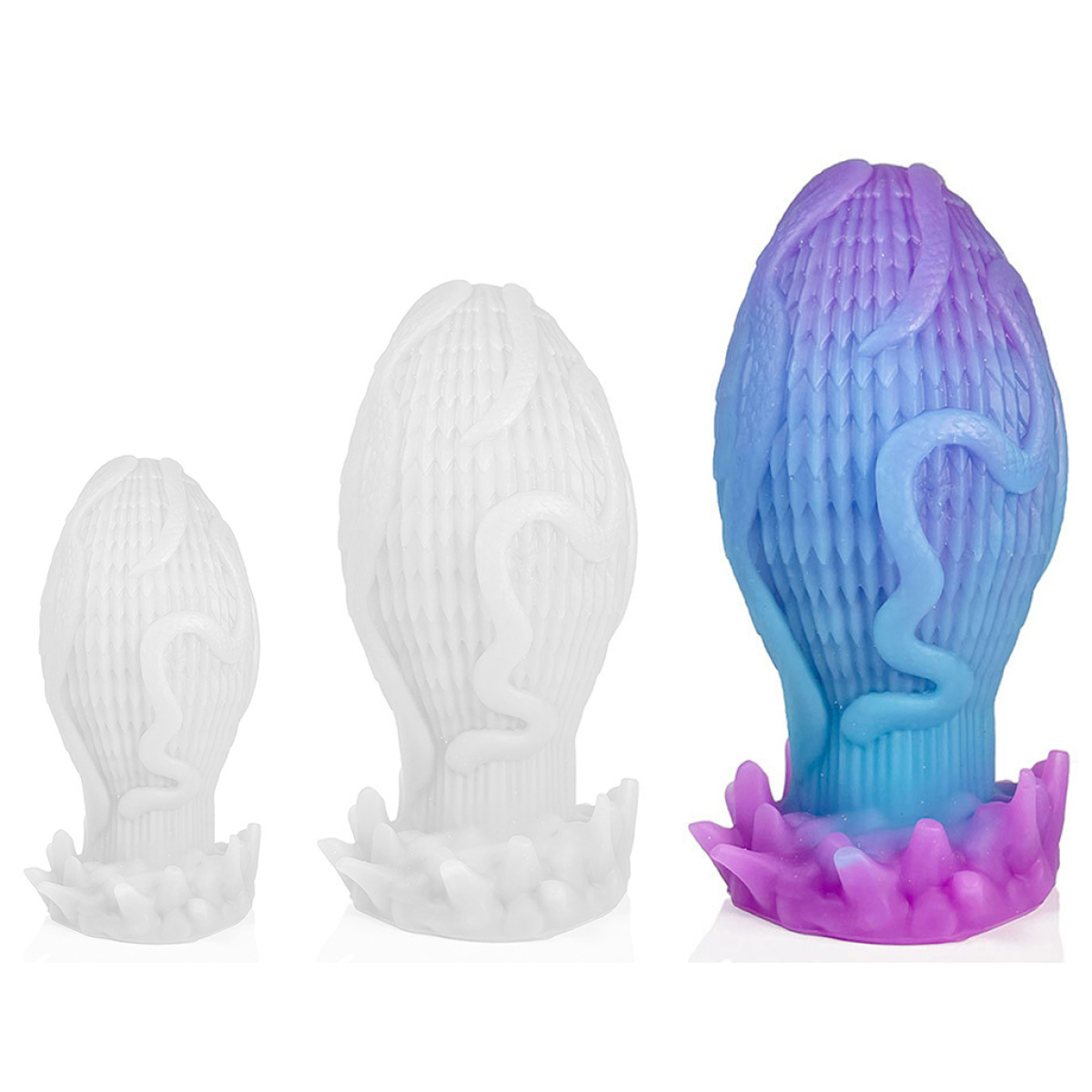 luminous egg shape dragon butt plug l