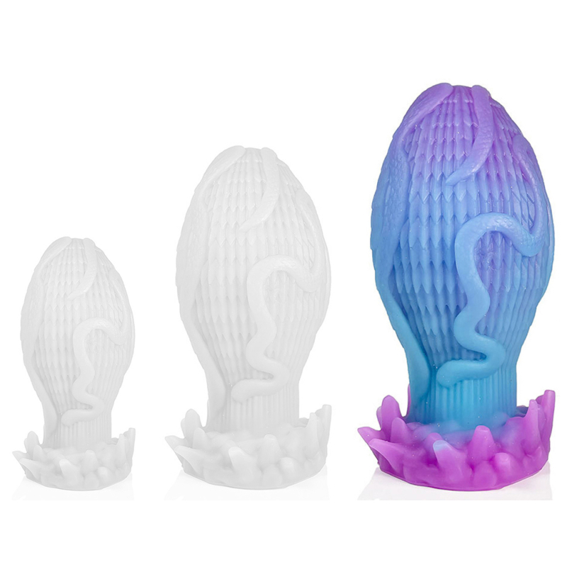 luminous egg shape dragon butt plug l