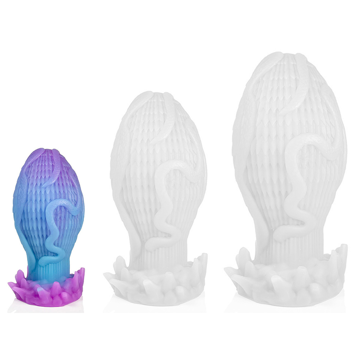 luminous egg shape dragon butt plug s