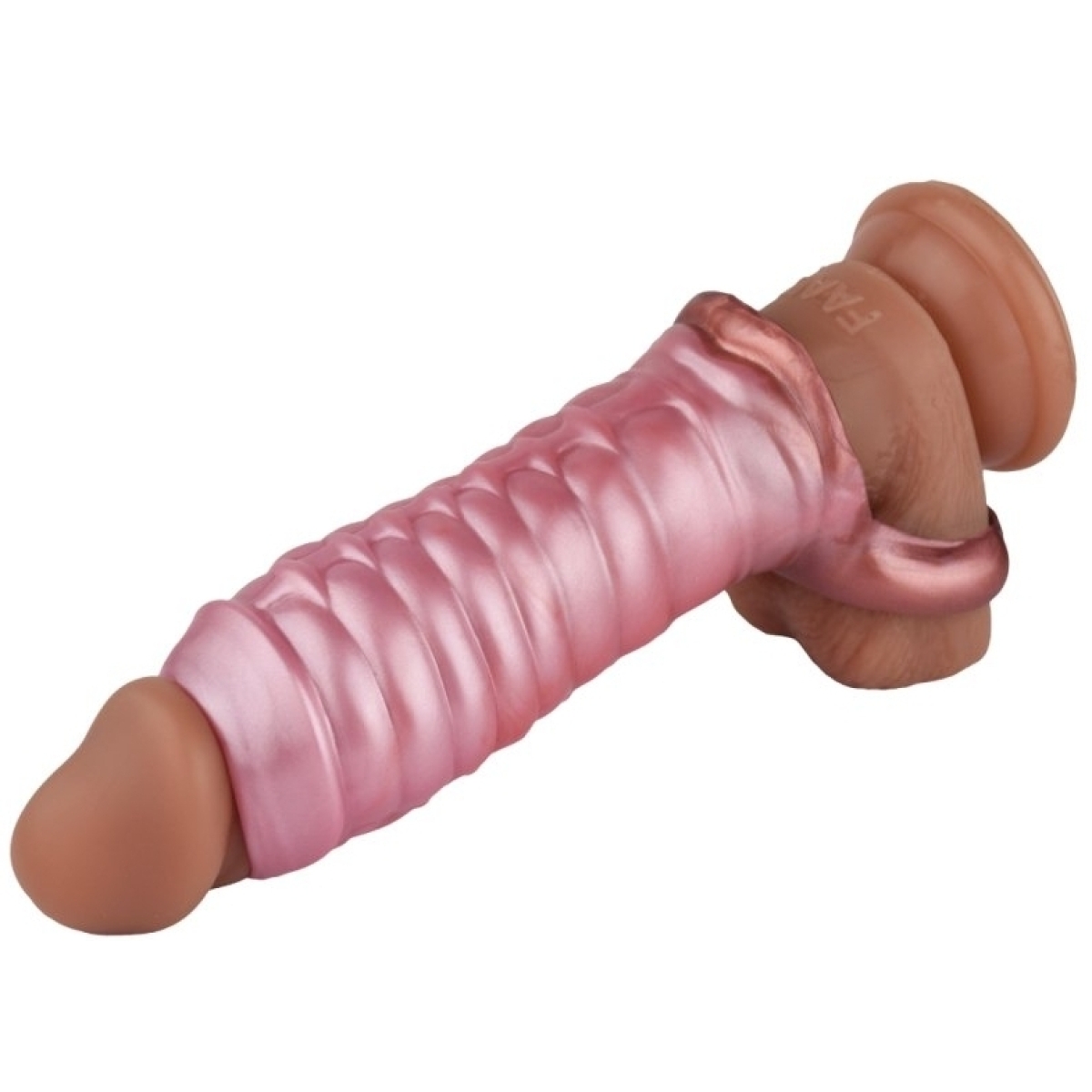 manchon de penis dragscal 13 x 5cm rose 4