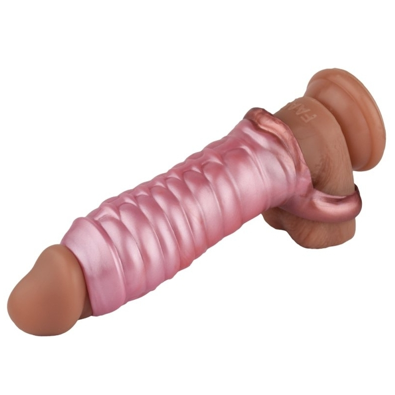 manchon de penis dragscal 13 x 5cm rose 4