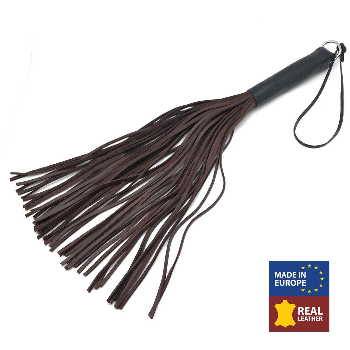 martinet brins en cuir marron 50cm