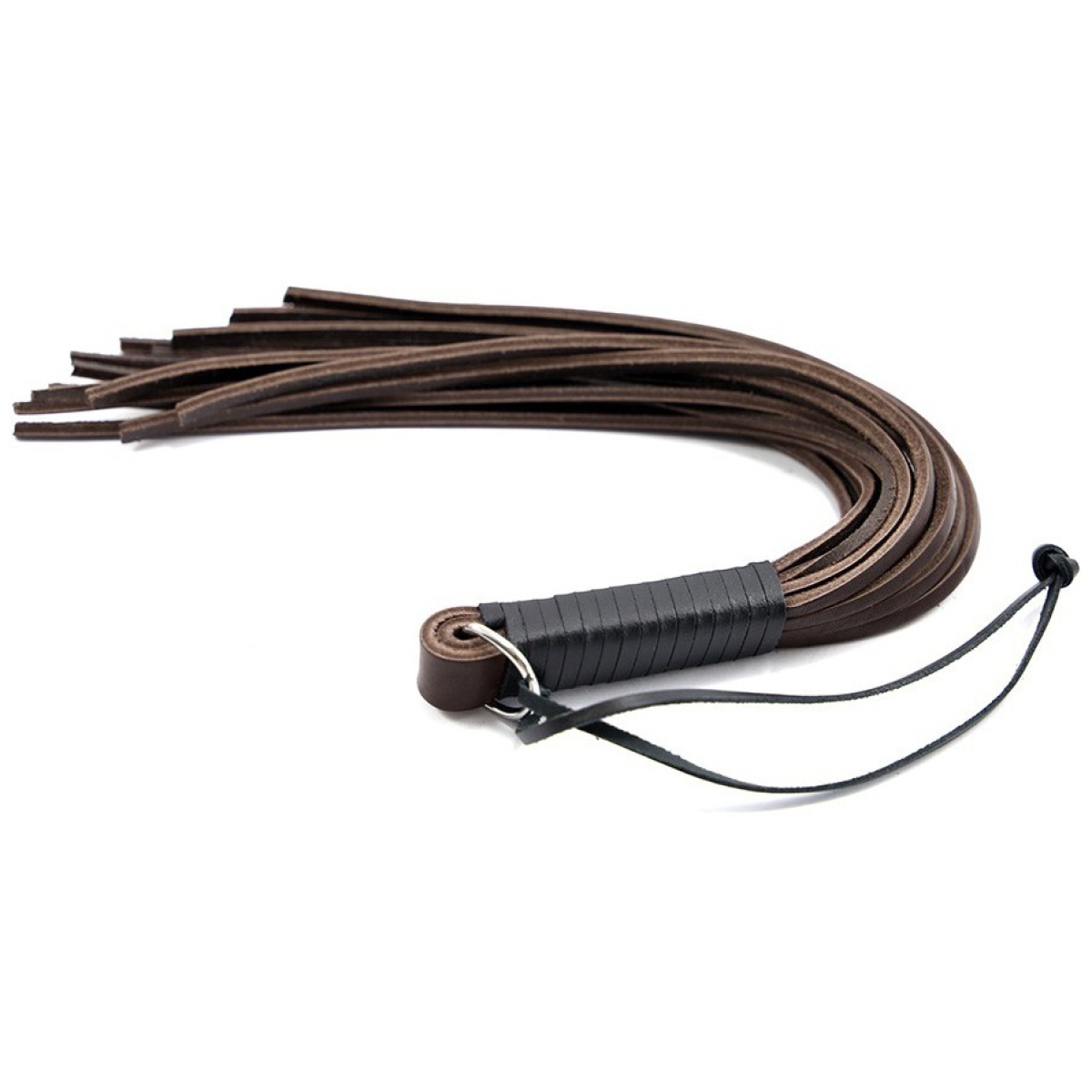 martinet en cuir handy whip marron