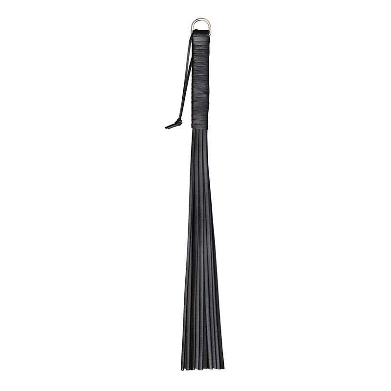 martinet en cuir handy whip noir
