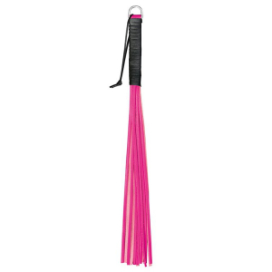 martinet en cuir handy whip rose