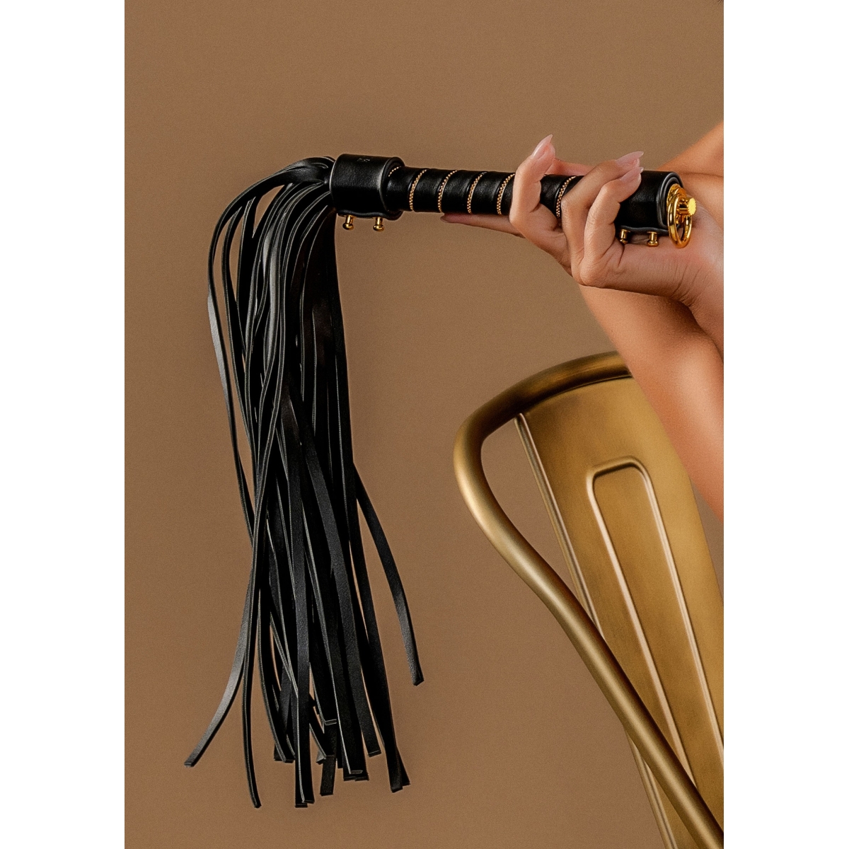 martinet studded whip 55cm noir 8