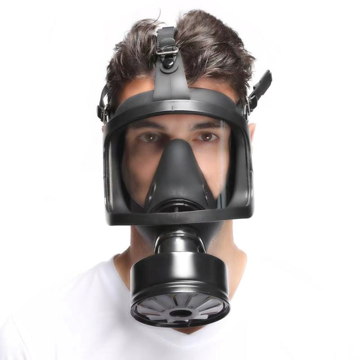 masque a gaz bdsm full visu noir