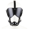 masque avec baillon boule gag bling noir