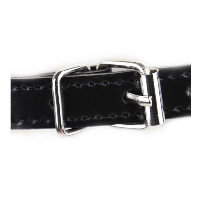 masque avec baillon boule gag bling noir 2