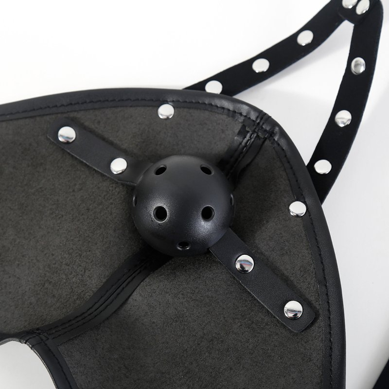 masque avec baillon boule gagown noir 3
