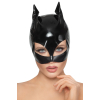 masque chat en vinyle cat mask noir