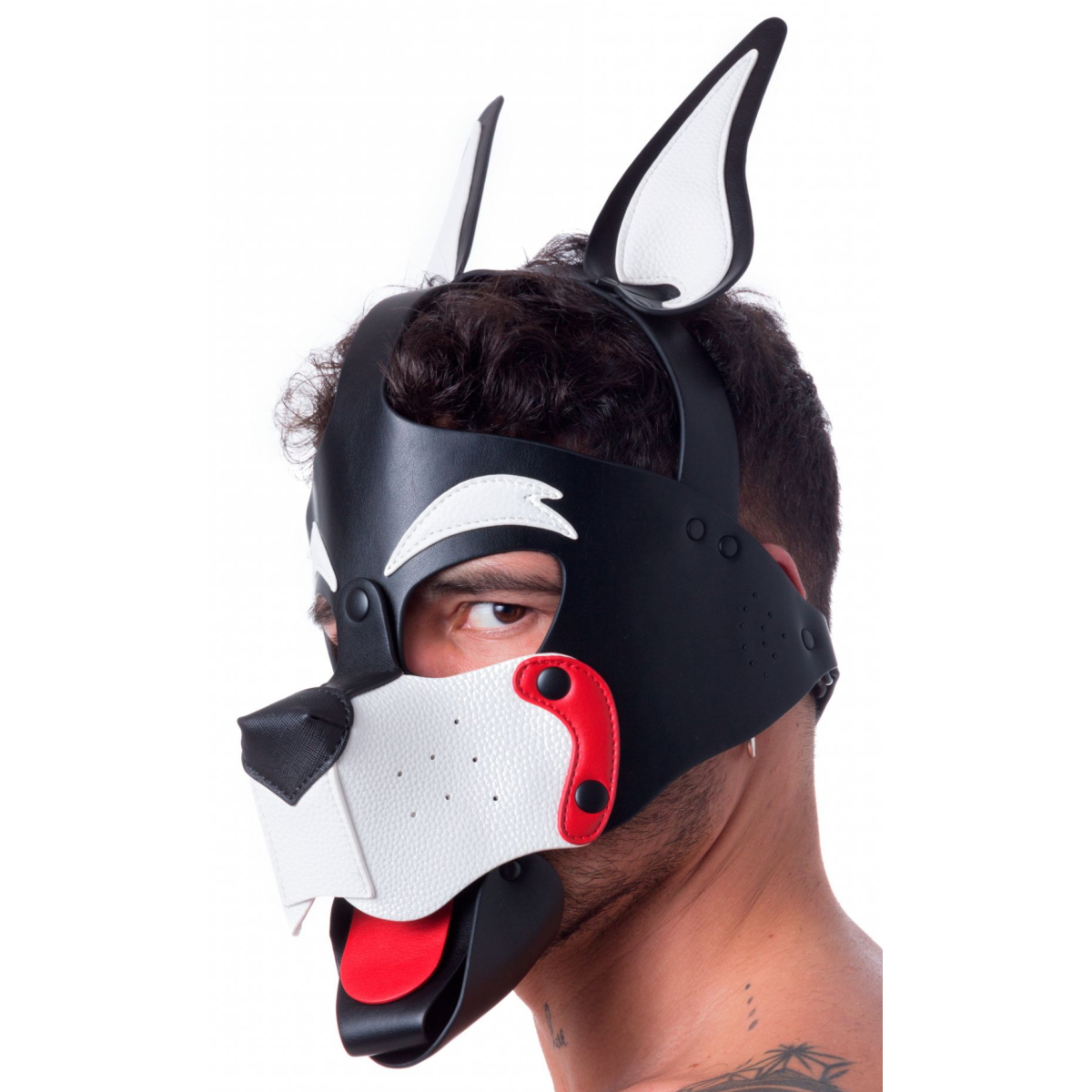 masque puppy 665 blanc et rouge 1