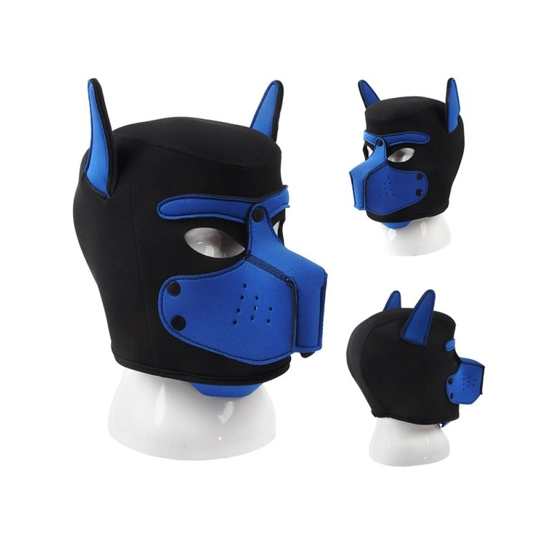 masque puppy neoprene dog on noir bleu 1
