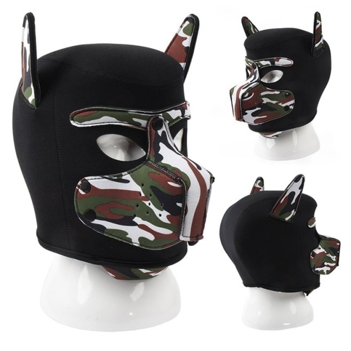 masque puppy neoprene dog on noir camouflage 1