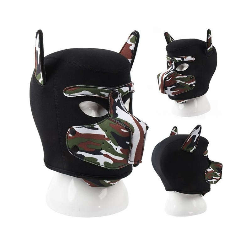 masque puppy neoprene dog on noir camouflage 1