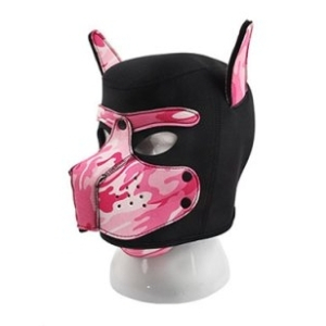 masque puppy neoprene dog on noir camouflage rose