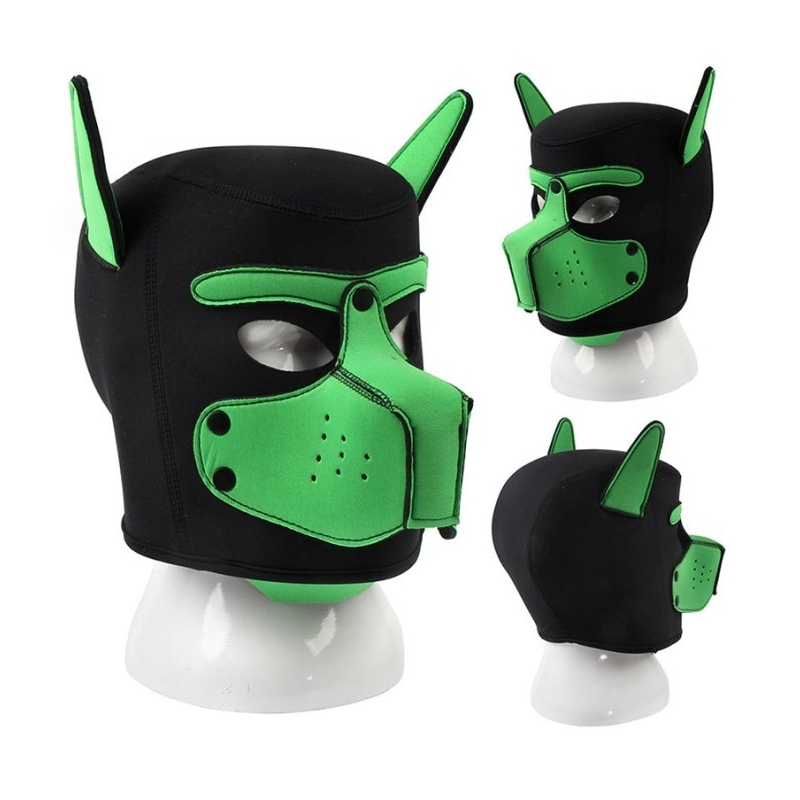 masque puppy neoprene dog on noir vert 1
