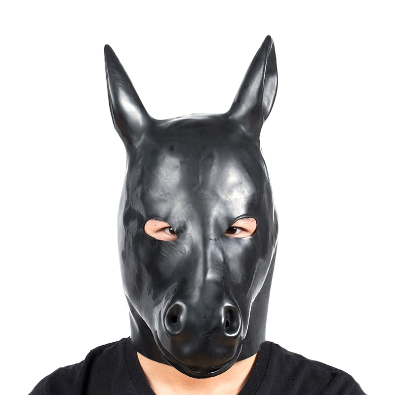 masque tete de cheval horse noir