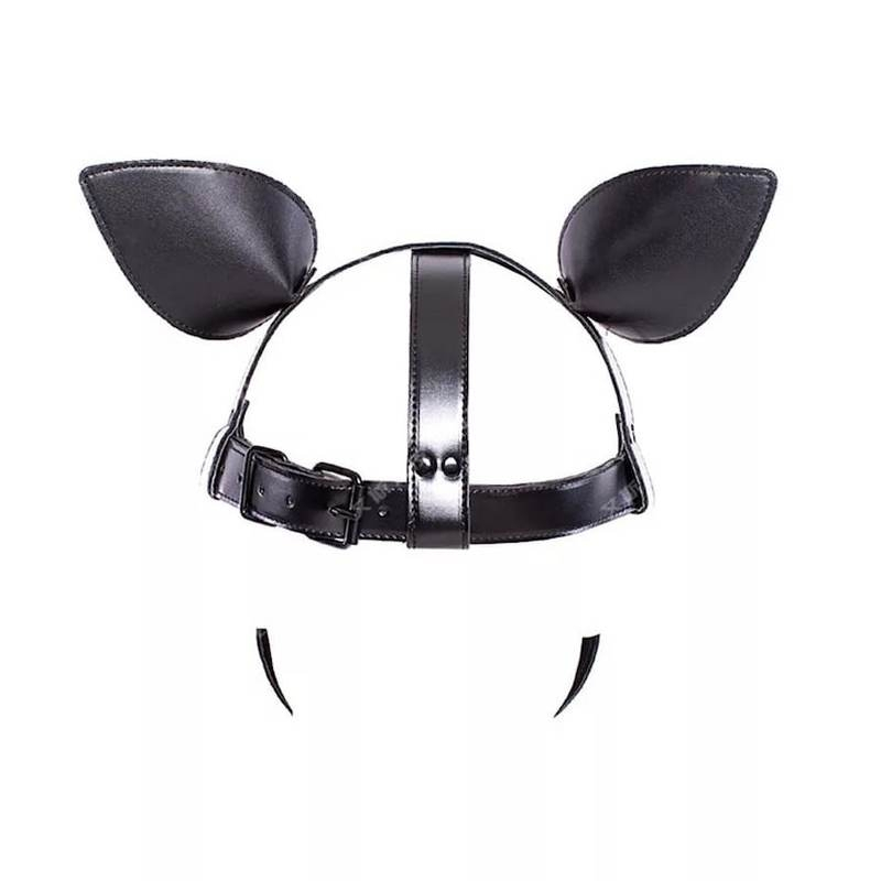 masque tete de chien dog fun noir 4