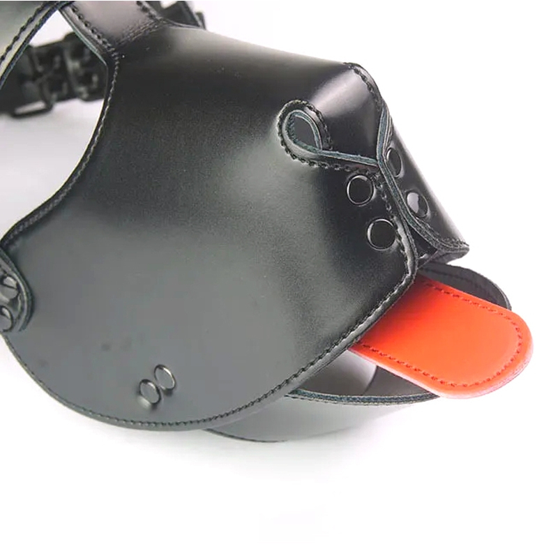 masque tete de chien dog fun noir 6