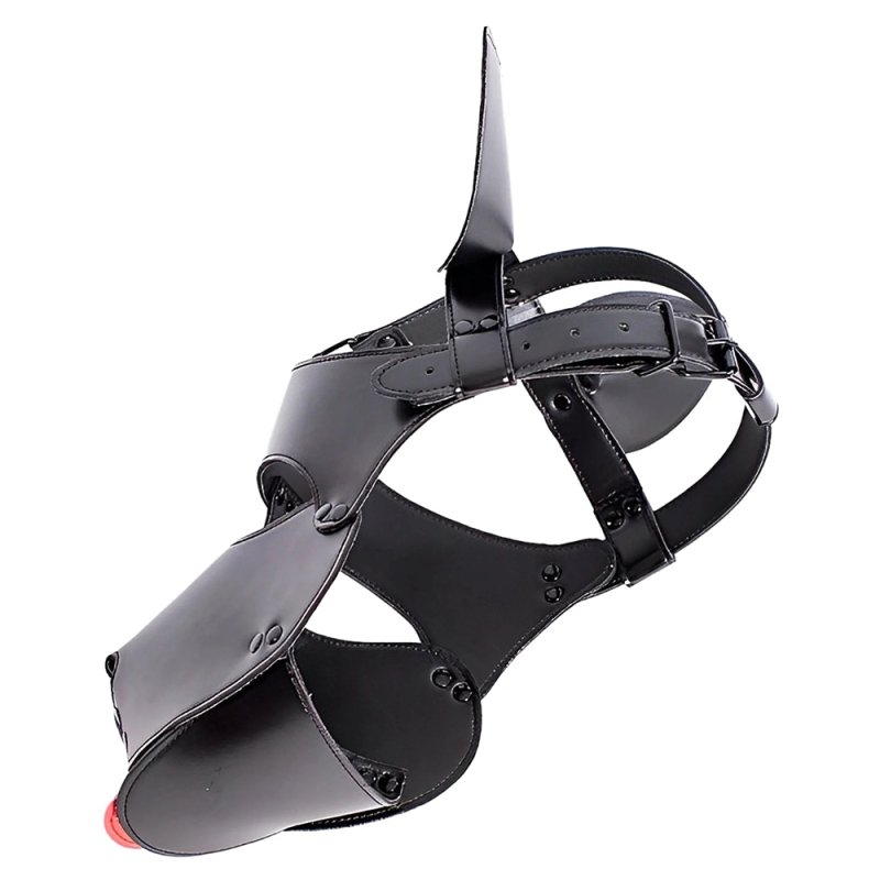 masque tete de chien dog fun noir 7