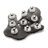 massage glove black scaled