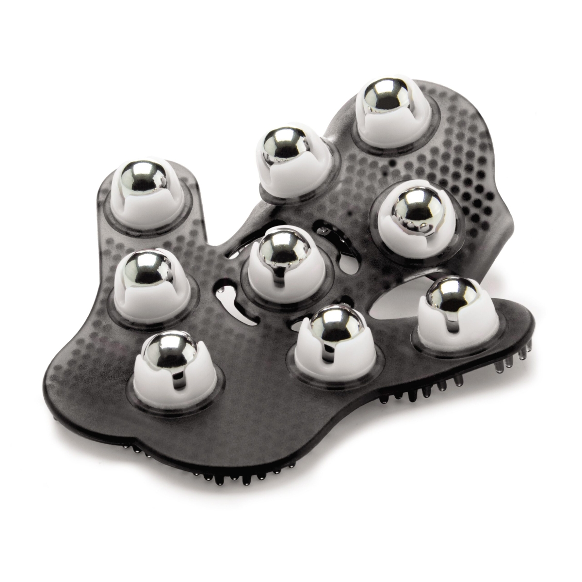 massage glove black scaled