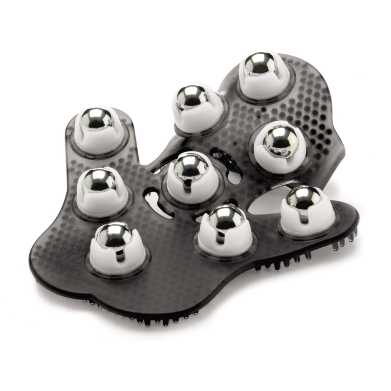 massage glove black scaled