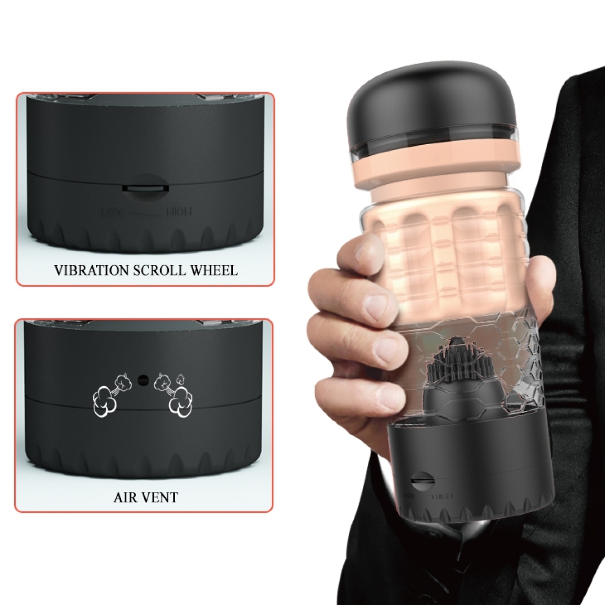 masturbateur automatique emily pussy noir 13