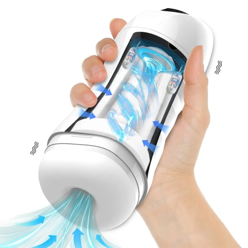 masturbateur automatique max cup vibrations et succion blanc 2