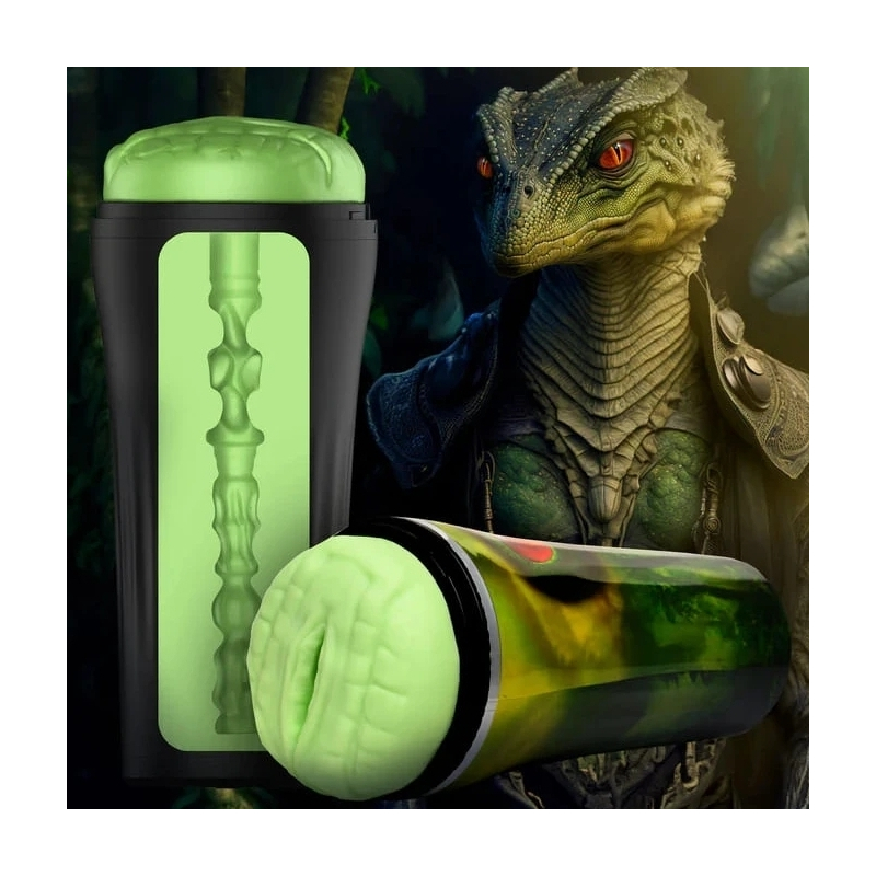 masturbateur creature raptor vert