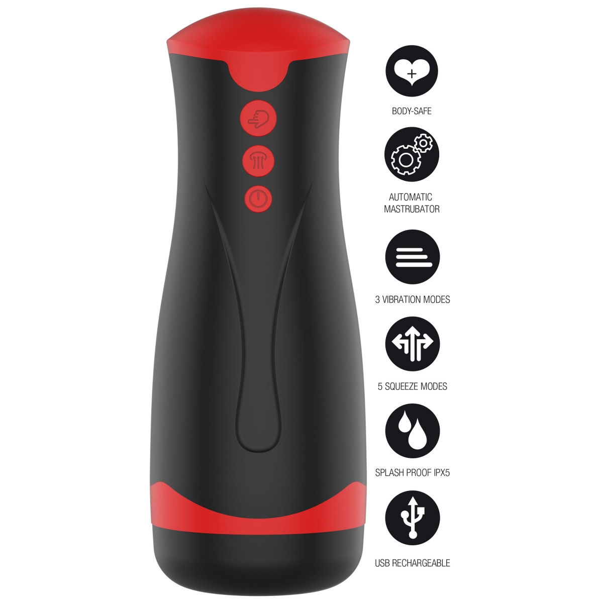 masturbateur deep squeeze vibrations et succion 8