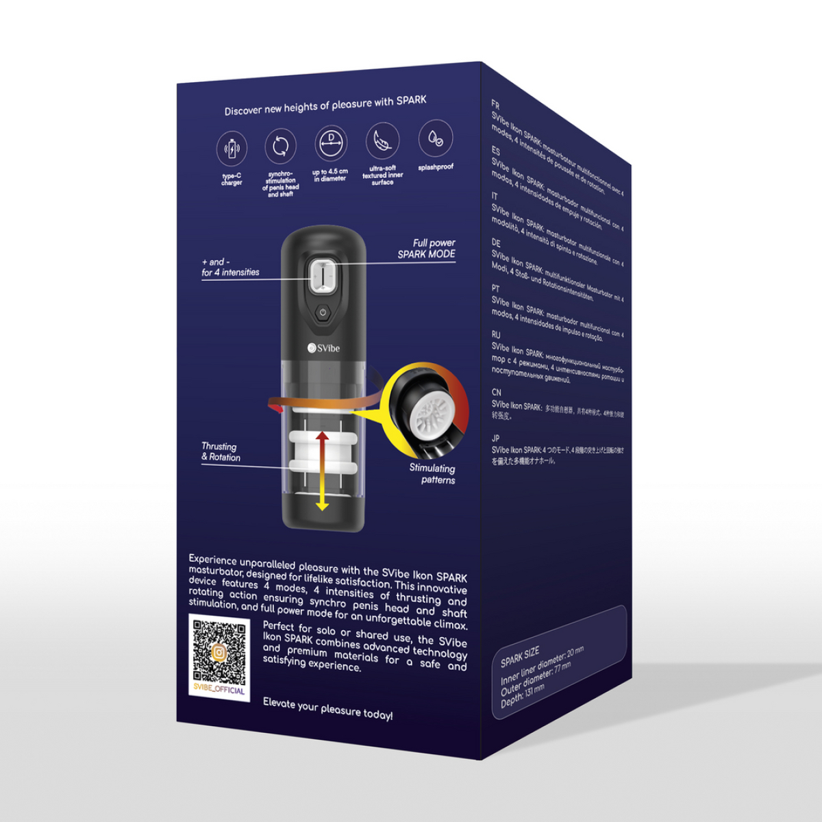 masturbateur ikon spark va et vient et rotation 7