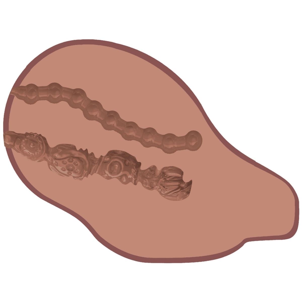 masturbateur realiste vibrant big ass 2 entrees marron 5