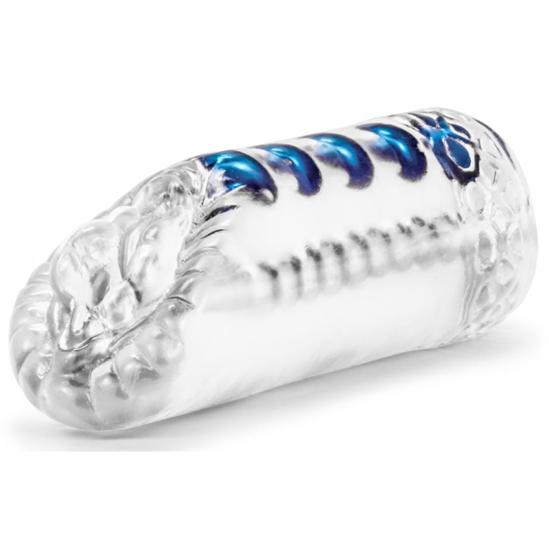 masturbateur souple snatch transparent bleu 2