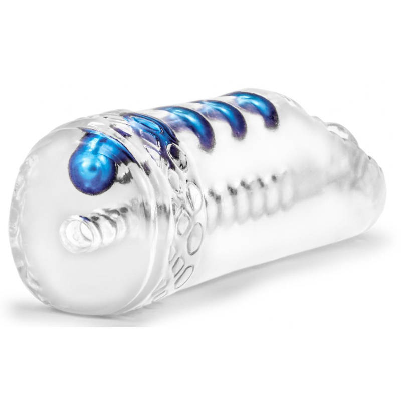 masturbateur souple snatch transparent bleu 3