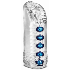 masturbateur souple snatch transparent bleu
